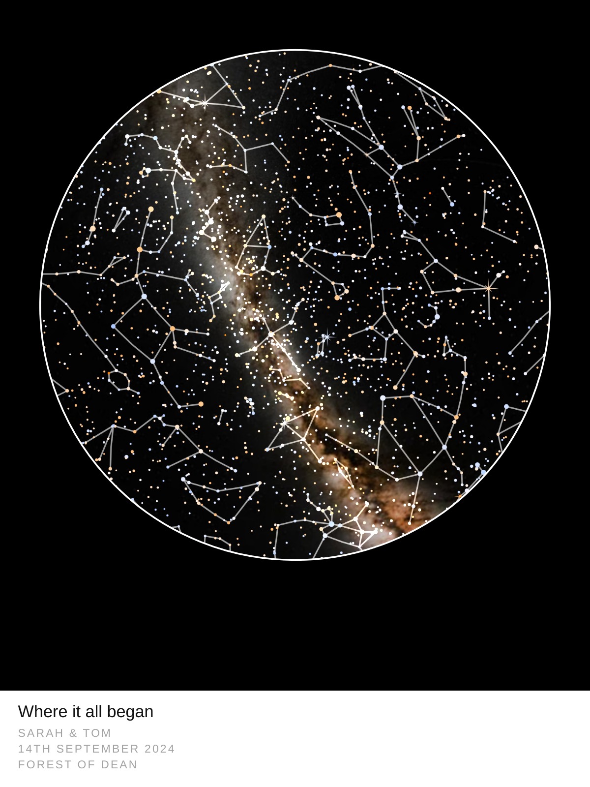 Skylit star map preview designed by an AI agent
